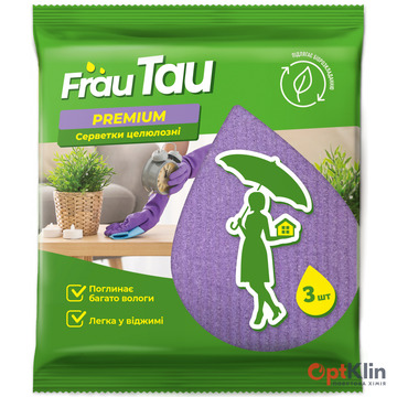  Серветки для прибирання Frau Tau Преміум целюлозні 3 шт.