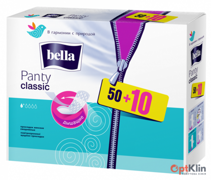 Прокладки щоденні Bella Panty Classic, 50 + 10 шт. (1 капля)
