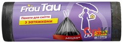 картинка Пакети для сміття Frau Tau Міцні з затяжками 35 л 30 шт.