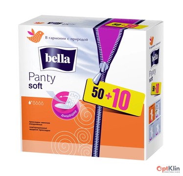  Прокладки щоденні Bella Panty Soft 50 + 10 шт. (1 капля)
