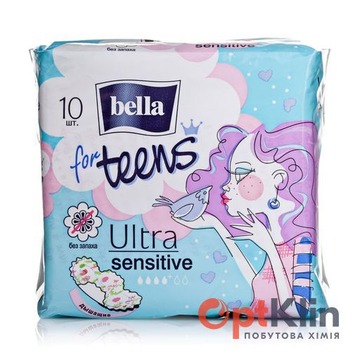  Прокладки для критичних днів Bella for Teens Ultra Sensitive 10 шт. (4 каплі)