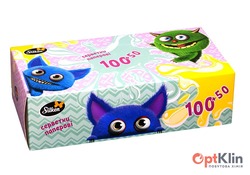 картинка Серветки паперові Silken Дитячі 2-шарові 100 + 50 шт.