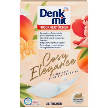  Denkmit ароматизовані серветки для сушильної машини Cosy Elegance 36 шт