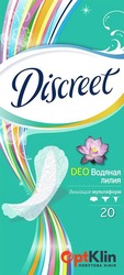 картинка прокладки щоденні Discreet Deo Water Lily 20 шт.