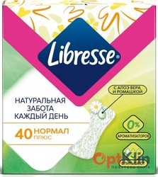 картинка Прокладки щоденні Libresse Normal Plus з алое вера та ромашкою 40 шт.