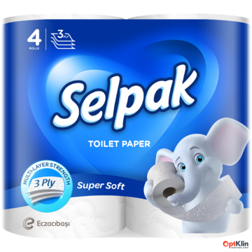  Туалетний папір Selpak Super Soft 3-шаровий 4 шт.