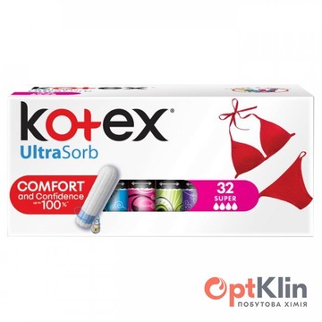  Тампони Kotex Super 32 шт. (4 каплі)