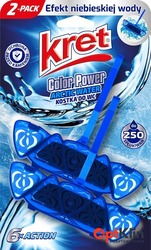 картинка блок для унітаза KRET Arctic Water з фарбуванням води 2х40 г